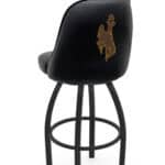 University of Wyoming 25-Inch Swivel Counter Stool w/ Black Wrinkle Finish, Padded Back, 4-Inch Cushion Seat 4 University of Wyoming 25-Inch Swivel Counter Stool w/ Black Wrinkle Finish, Padded Back, 4-Inch Cushion Seat