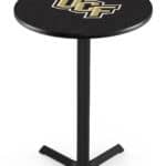University of Central Florida 36-Inch Pub Table with 30-Inch Top, Cross Base Base, and Black Wrinkle Finish 4 University of Central Florida 36-Inch Pub Table with 30-Inch Top, Cross Base Base, and Black Wrinkle Finish