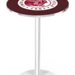 Indian Motorcycle 42-Inch Pub Table with 30-Inch Top, Round Base Base, and Chrome Finish