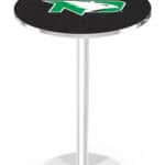 University of North Dakota 42-Inch Pub Table with 30-Inch Top, Round Base Base, and Chrome Finish