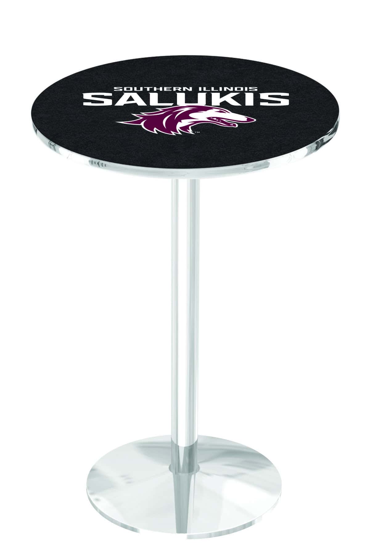 Southern Illinois University 36-Inch Pub Table with 36-Inch Top, Round Base Base, and Chrome Finish 1 Southern Illinois University 36-Inch Pub Table with 36-Inch Top, Round Base Base, and Chrome Finish