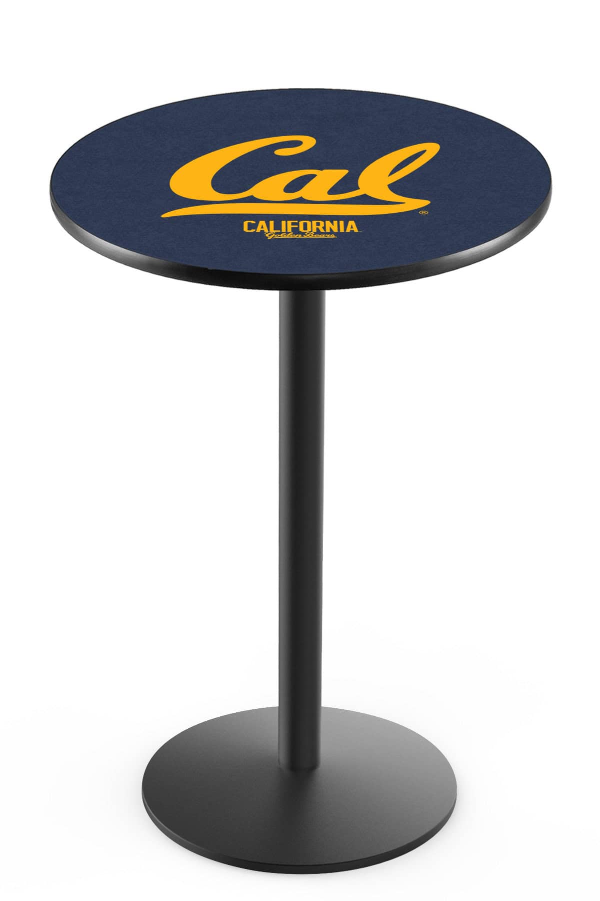 University of California 42-Inch Pub Table with 30-Inch Top, Round Base Base, and Black Wrinkle Finish 1 University of California 42-Inch Pub Table with 30-Inch Top, Round Base Base, and Black Wrinkle Finish