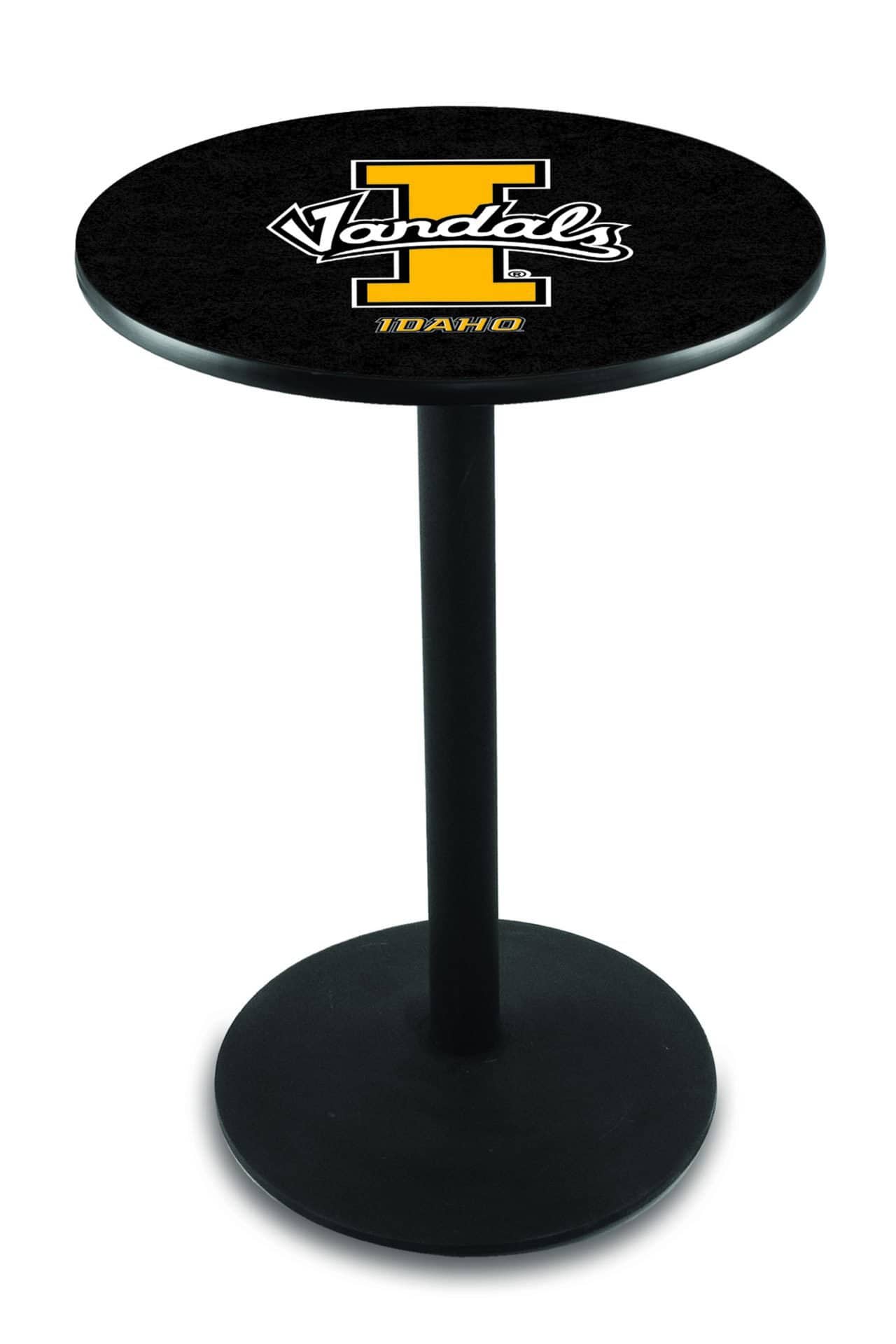 University of Idaho 36-Inch Pub Table with 36-Inch Top, Round Base Base, and Black Wrinkle Finish 1 University of Idaho 36-Inch Pub Table with 36-Inch Top, Round Base Base, and Black Wrinkle Finish