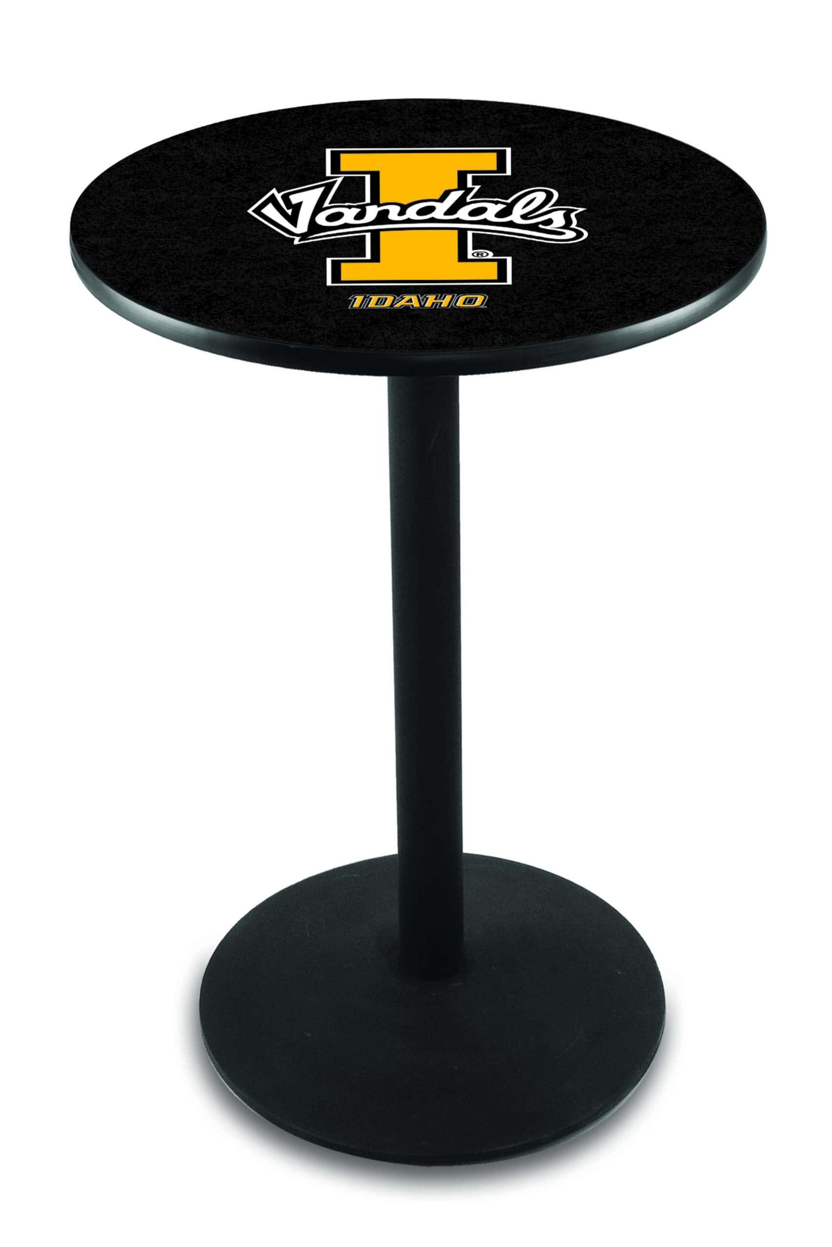 University of Idaho 36-Inch Pub Table with 36-Inch Top, Round Base Base, and Black Wrinkle Finish 4 University of Idaho 36-Inch Pub Table with 36-Inch Top, Round Base Base, and Black Wrinkle Finish