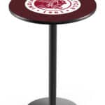Indian Motorcycle 42-Inch Pub Table with 30-Inch Top, Round Base Base, and Black Wrinkle Finish