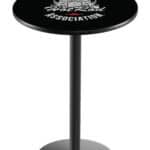 NHRA Hot Rod 42-Inch Pub Table with 36-Inch Top, Round Base Base, and Black Wrinkle Finish 4 NHRA Hot Rod 42-Inch Pub Table with 36-Inch Top, Round Base Base, and Black Wrinkle Finish