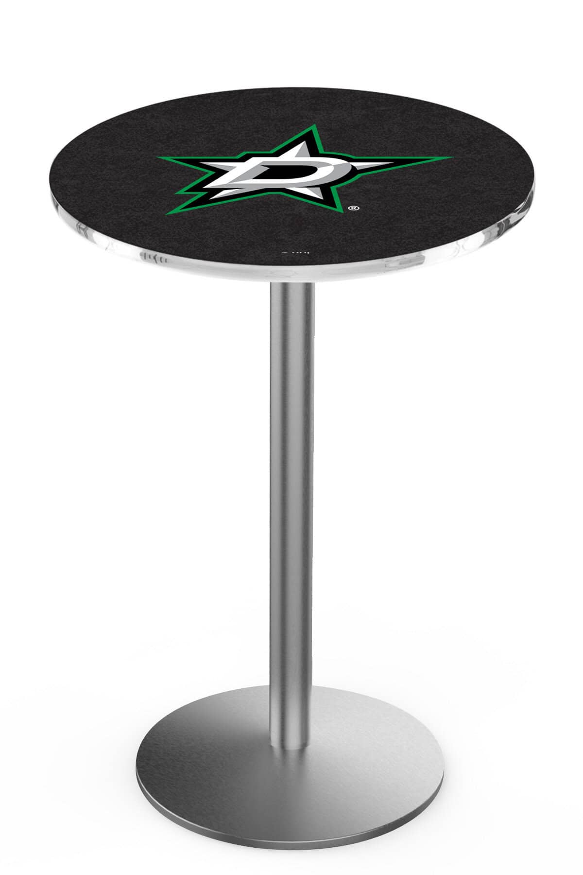 Dallas Stars 36-Inch Pub Table with 36-Inch Top, Round Base Base, and Stainless Finish 1 Dallas Stars 36-Inch Pub Table with 36-Inch Top, Round Base Base, and Stainless Finish