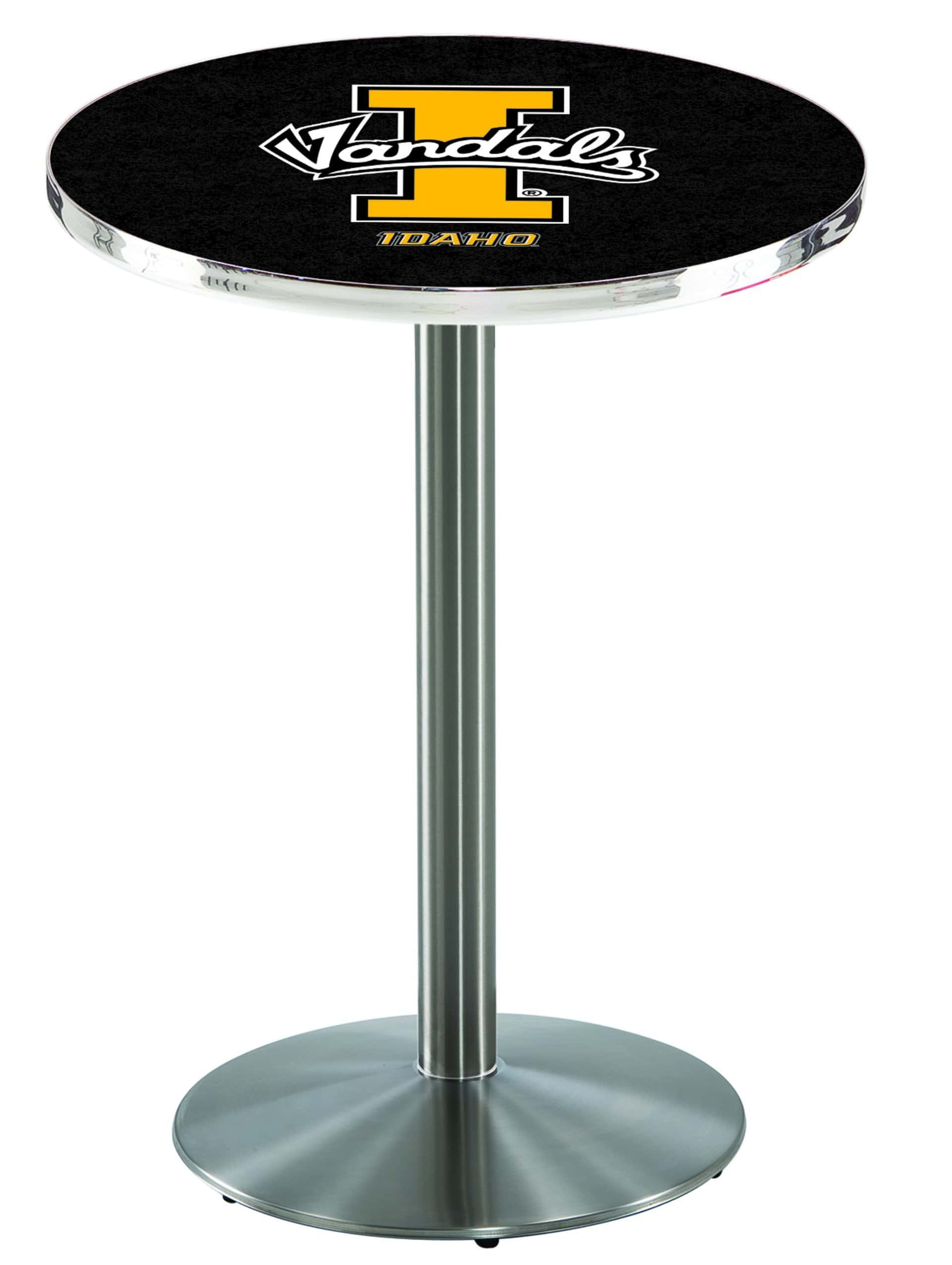 University of Idaho 42-Inch Pub Table with 36-Inch Top, Square Base Base, and Chrome Finish 4 University of Idaho 42-Inch Pub Table with 36-Inch Top, Square Base Base, and Chrome Finish