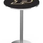Purdue 36-Inch Pub Table with 36-Inch Top, Round Base Base, and Stainless Finish 4 Purdue 36-Inch Pub Table with 36-Inch Top, Round Base Base, and Stainless Finish
