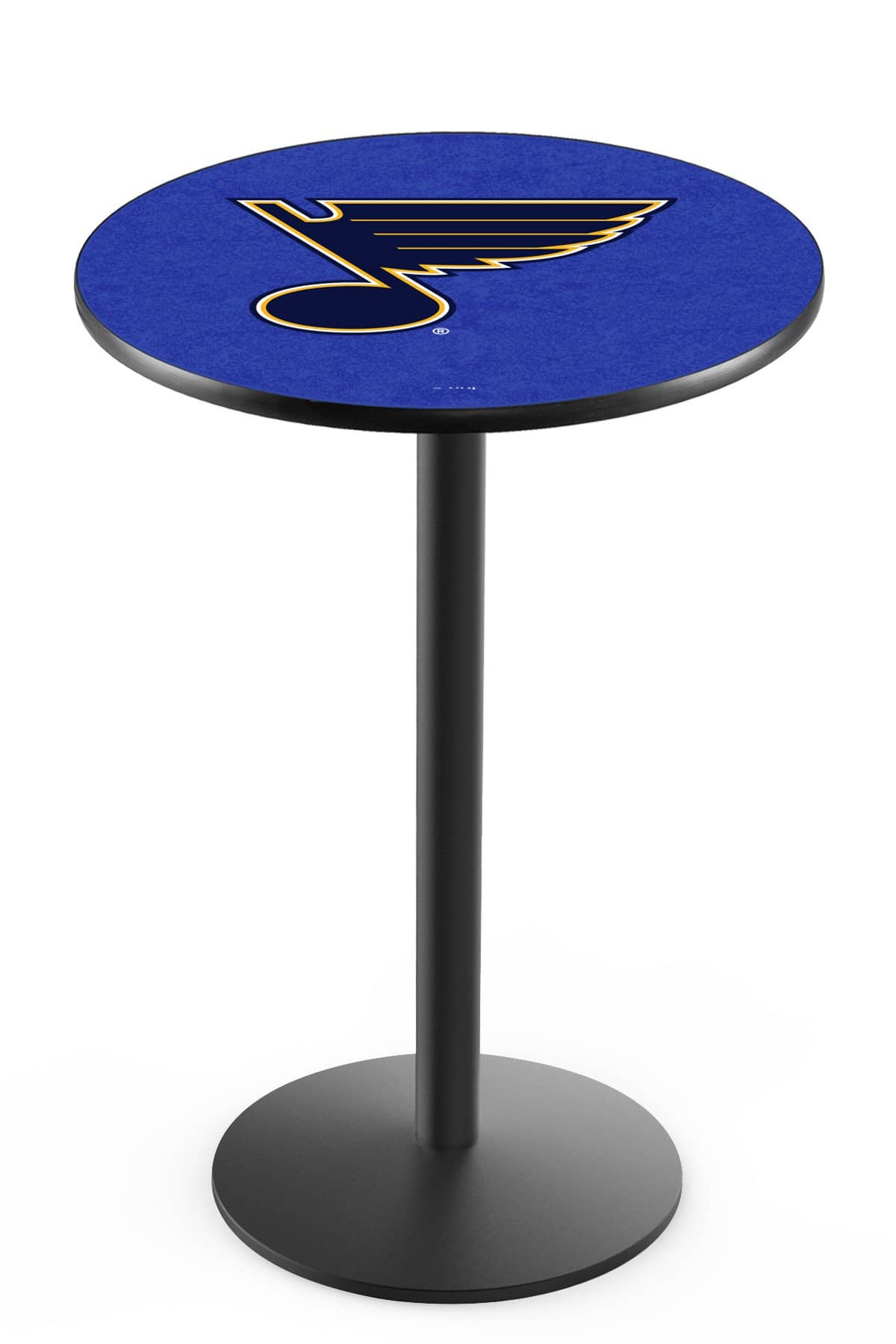 St Louis Blues 36-Inch Pub Table with 36-Inch Top, Round Base Base, and Black Wrinkle Finish 1 St Louis Blues 36-Inch Pub Table with 36-Inch Top, Round Base Base, and Black Wrinkle Finish