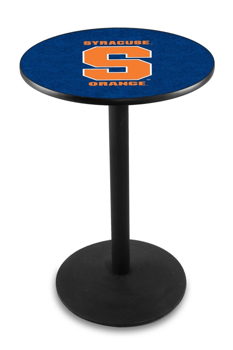 Syracuse University 36-Inch Pub Table with 36-Inch Top, Round Base Base, and Black Wrinkle Finish 1 Syracuse University 36-Inch Pub Table with 36-Inch Top, Round Base Base, and Black Wrinkle Finish