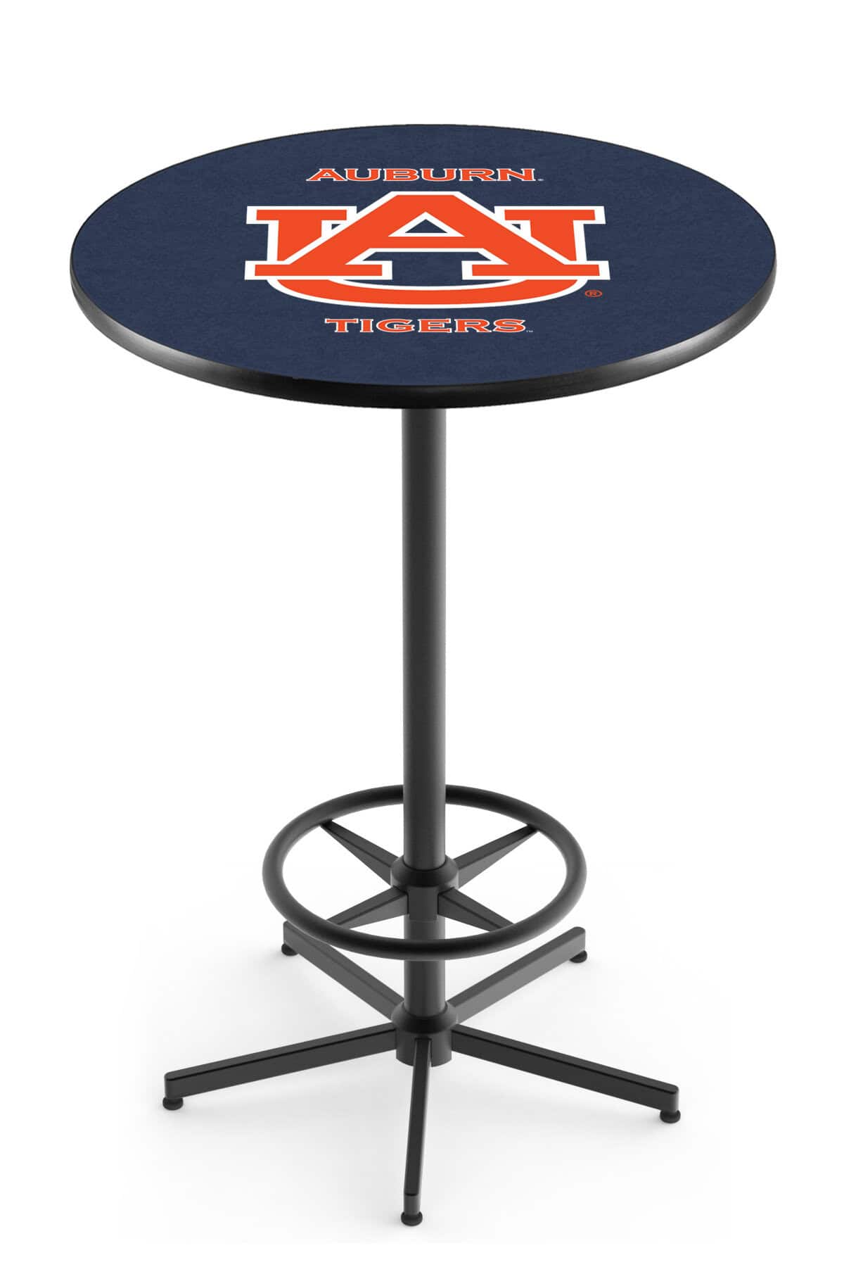 Auburn University 42-Inch Pub Table with 36-Inch Top, Star Base Base, and Black Wrinkle Finish 1 Auburn University 42-Inch Pub Table with 36-Inch Top, Star Base Base, and Black Wrinkle Finish