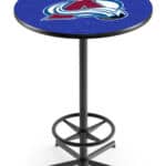 Colorado Avalanche 42-Inch Pub Table with 30-Inch Top, Star Base Base, and Black Wrinkle Finish 4 Colorado Avalanche 42-Inch Pub Table with 30-Inch Top, Star Base Base, and Black Wrinkle Finish