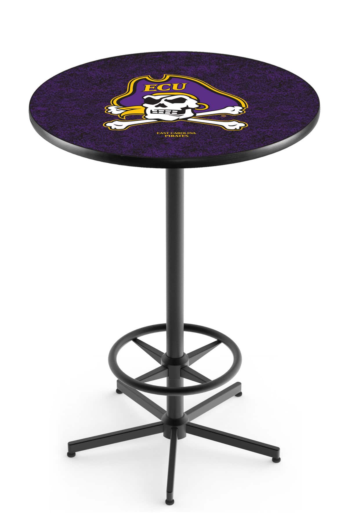 East Carolina University 42-Inch Pub Table with 36-Inch Top, Star Base Base, and Black Wrinkle Finish 1 East Carolina University 42-Inch Pub Table with 36-Inch Top, Star Base Base, and Black Wrinkle Finish