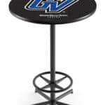 Grand Valley State University 42-Inch Pub Table with 30-Inch Top, Star Base Base, and Black Wrinkle Finish