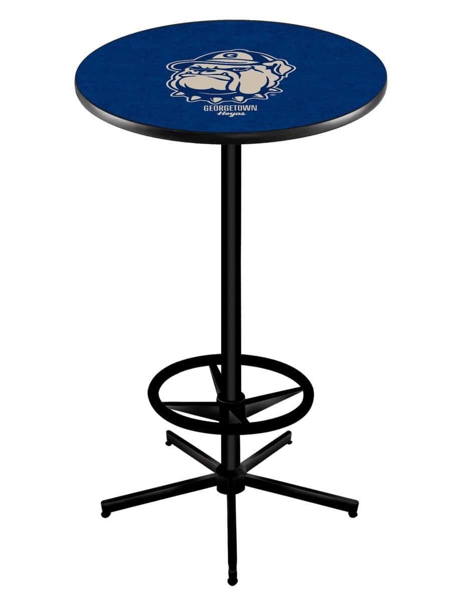 Georgetown University 42-Inch Pub Table with 36-Inch Top, Star Base Base, and Black Wrinkle Finish 1 Georgetown University 42-Inch Pub Table with 36-Inch Top, Star Base Base, and Black Wrinkle Finish