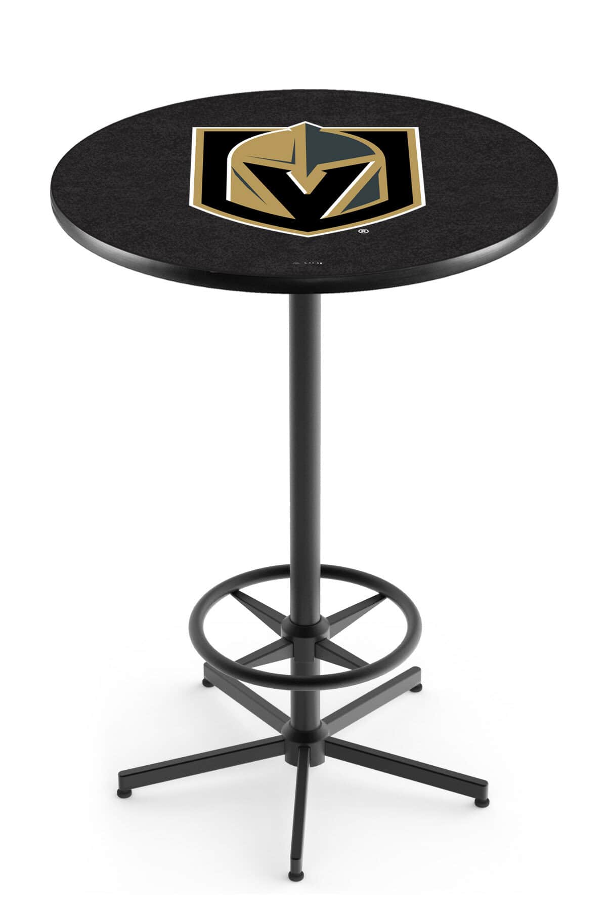 Vegas Golden Knights 42-Inch Pub Table with 36-Inch Top, Star Base Base, and Black Wrinkle Finish 1 Vegas Golden Knights 42-Inch Pub Table with 36-Inch Top, Star Base Base, and Black Wrinkle Finish
