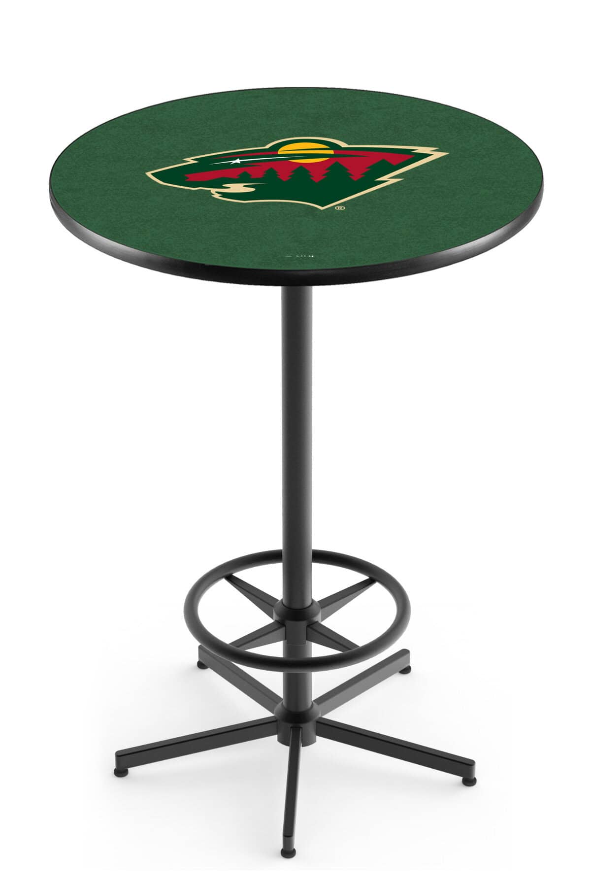 Minnesota Wild 42-Inch Pub Table with 36-Inch Top, Star Base Base, and Black Wrinkle Finish 1 Minnesota Wild 42-Inch Pub Table with 36-Inch Top, Star Base Base, and Black Wrinkle Finish