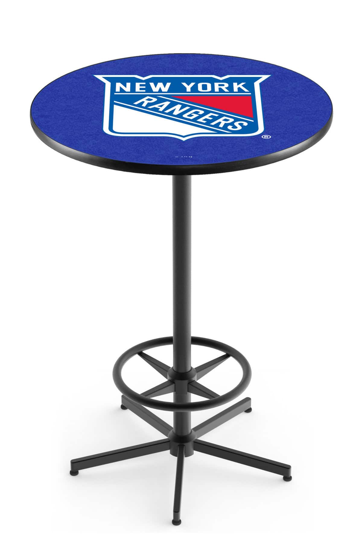 New York Rangers 42-Inch Pub Table with 36-Inch Top, Star Base Base, and Black Wrinkle Finish 1 New York Rangers 42-Inch Pub Table with 36-Inch Top, Star Base Base, and Black Wrinkle Finish