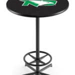 University of North Dakota 42-Inch Pub Table with 30-Inch Top, Star Base Base, and Black Wrinkle Finish