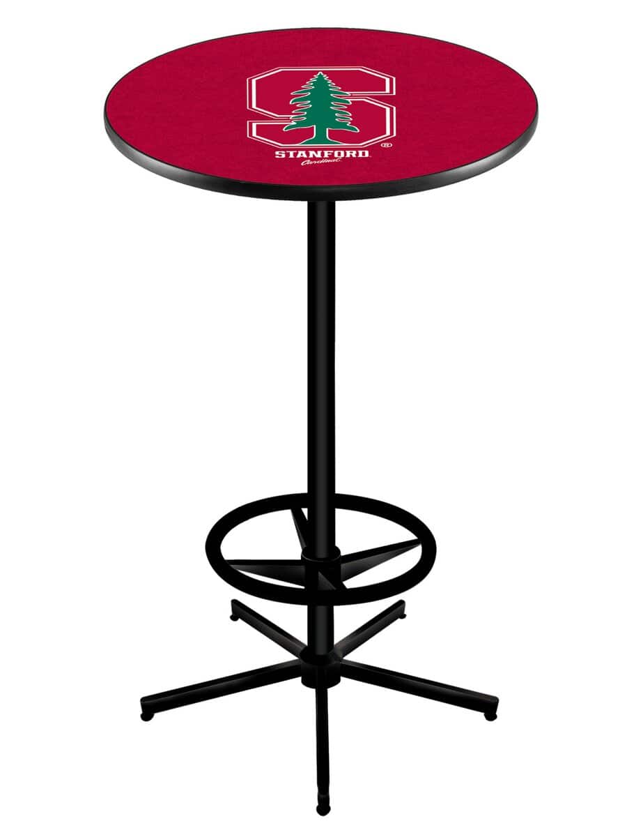 Stanford University 42-Inch Pub Table with 36-Inch Top, Star Base Base, and Black Wrinkle Finish 1 Stanford University 42-Inch Pub Table with 36-Inch Top, Star Base Base, and Black Wrinkle Finish