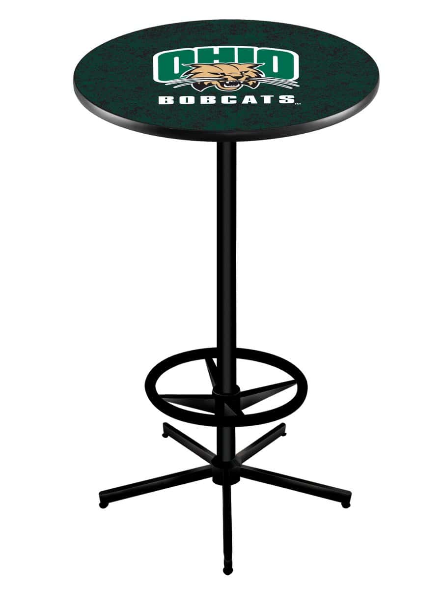 Ohio University 42-Inch Pub Table with 36-Inch Top, Star Base Base, and Black Wrinkle Finish 1 Ohio University 42-Inch Pub Table with 36-Inch Top, Star Base Base, and Black Wrinkle Finish