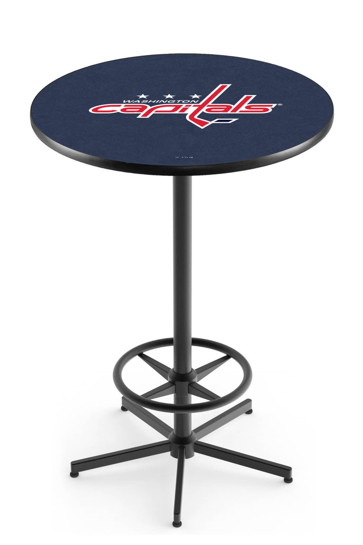 Washington Capitals 42-Inch Pub Table with 30-Inch Top, Star Base Base, and Black Wrinkle Finish 1 Washington Capitals 42-Inch Pub Table with 30-Inch Top, Star Base Base, and Black Wrinkle Finish