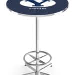 Brigham Young University 42-Inch Pub Table with 30-Inch Top, Star Base Base, and Chrome Finish