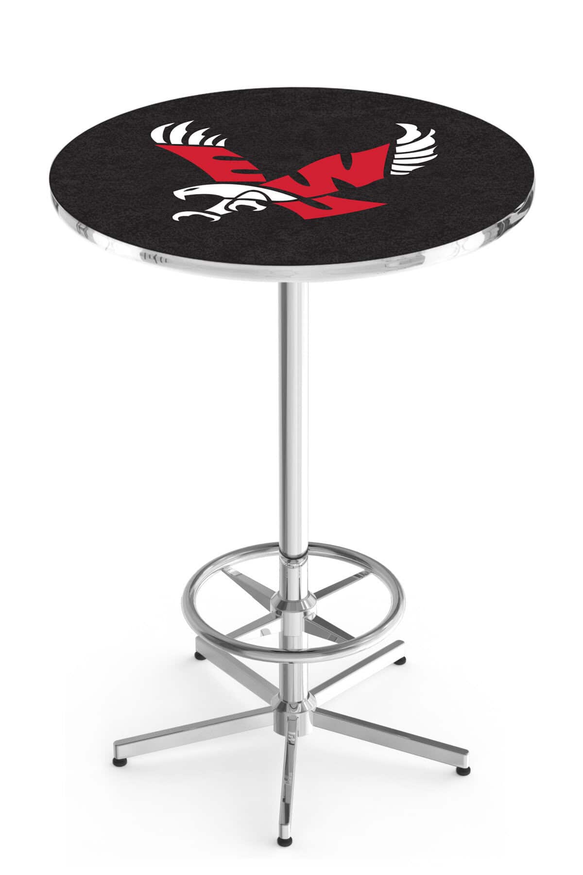 Eastern Washington University 42-Inch Pub Table with 36-Inch Top, Star Base Base, and Chrome Finish 1 Eastern Washington University 42-Inch Pub Table with 36-Inch Top, Star Base Base, and Chrome Finish