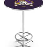 East Carolina University 42-Inch Pub Table with 36-Inch Top, Star Base Base, and Chrome Finish