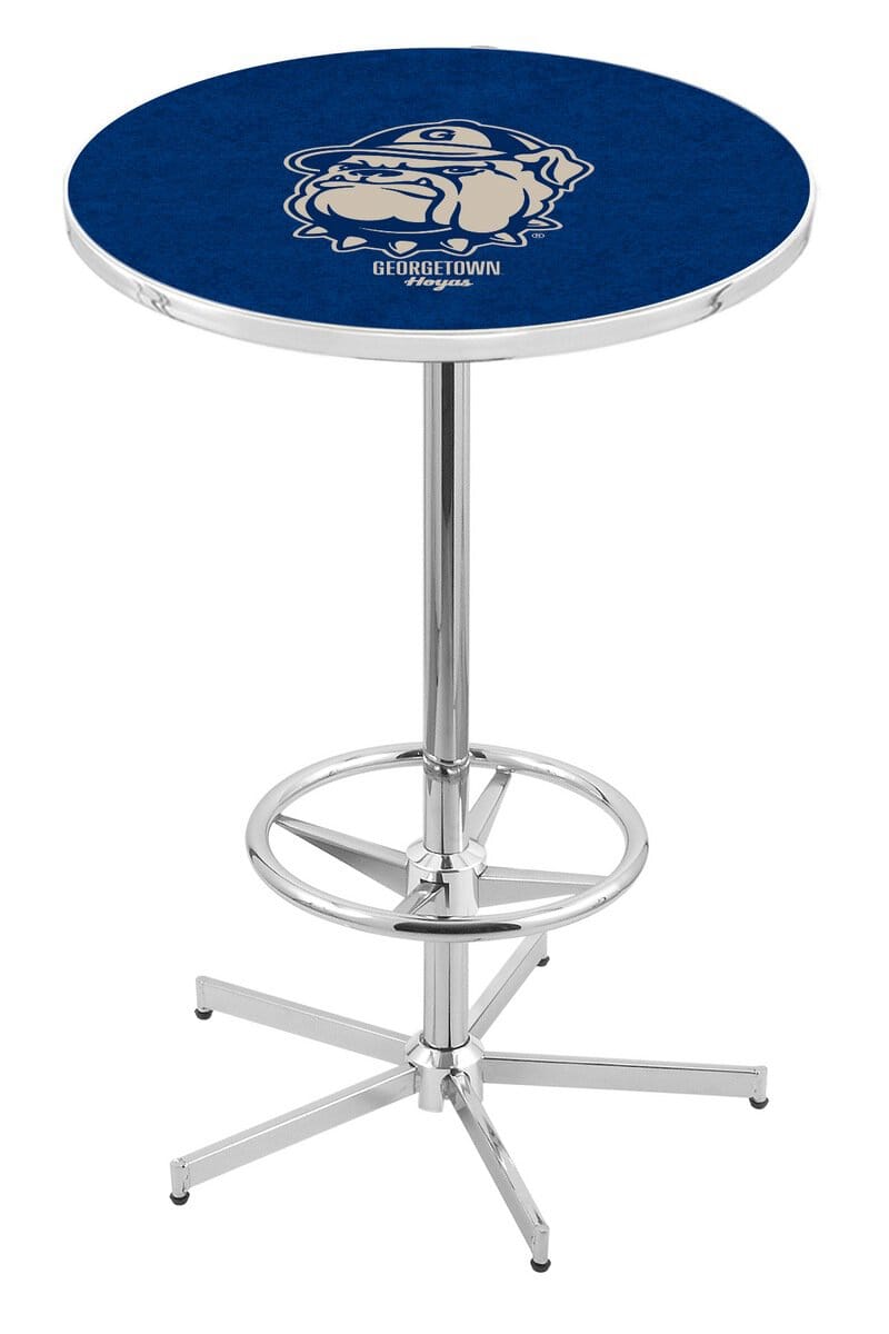 Georgetown University 42-Inch Pub Table with 36-Inch Top, Star Base Base, and Chrome Finish 1 Georgetown University 42-Inch Pub Table with 36-Inch Top, Star Base Base, and Chrome Finish