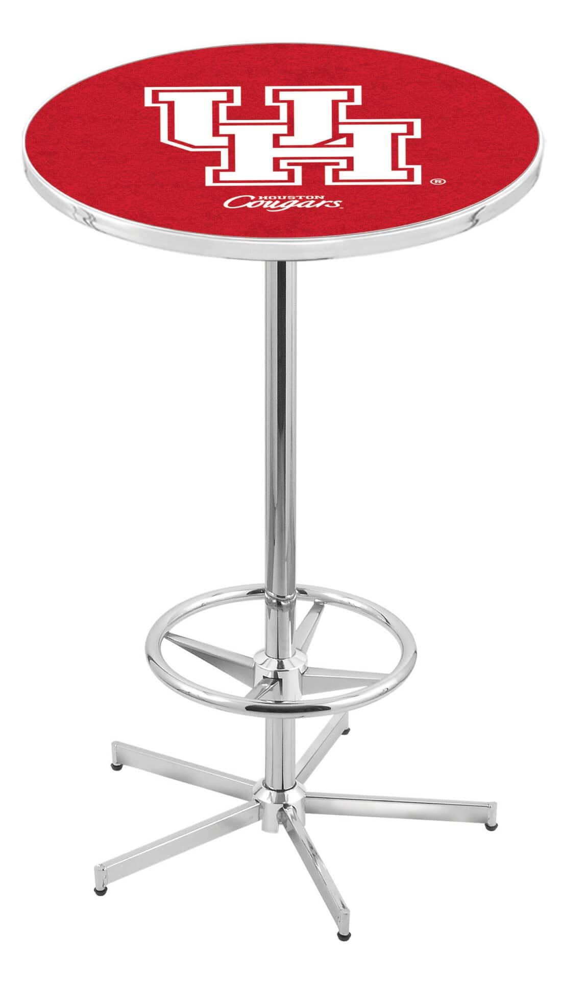University of Houston 42-Inch Pub Table with 36-Inch Top, Star Base Base, and Chrome Finish 1 University of Houston 42-Inch Pub Table with 36-Inch Top, Star Base Base, and Chrome Finish