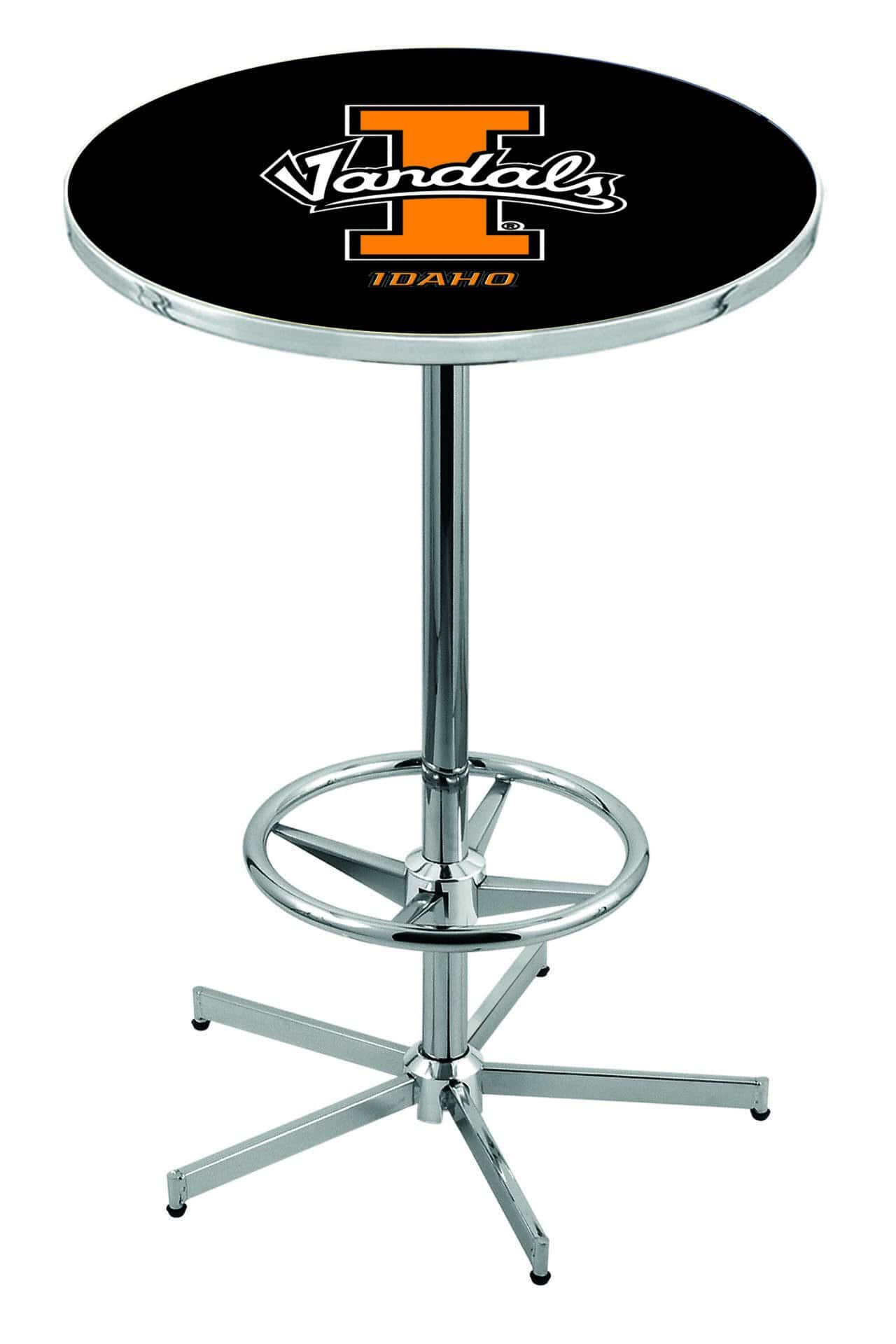 University of Idaho 42-Inch Pub Table with 36-Inch Top, Star Base Base, and Chrome Finish 1 University of Idaho 42-Inch Pub Table with 36-Inch Top, Star Base Base, and Chrome Finish
