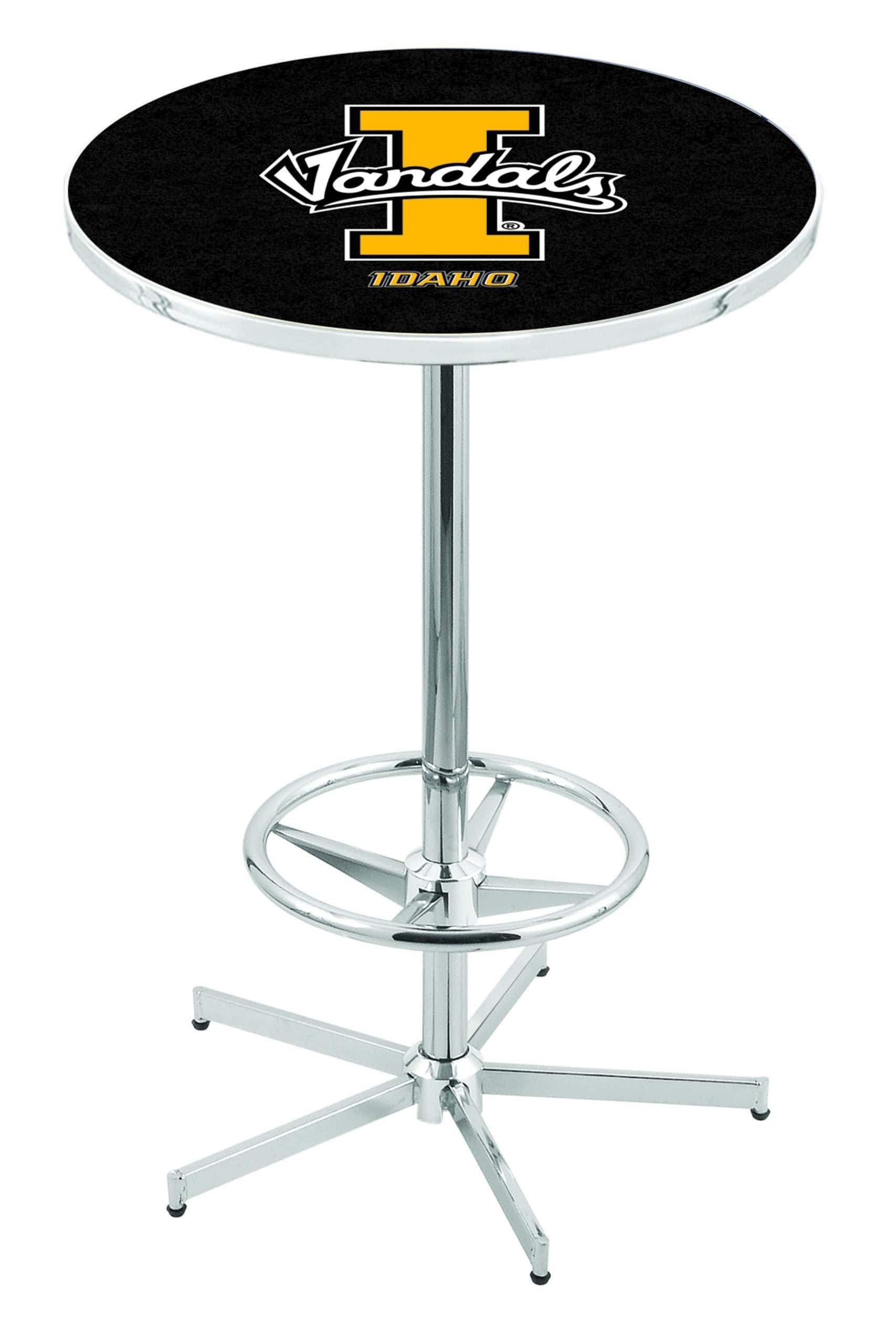University of Idaho 42-Inch Pub Table with 36-Inch Top, Star Base Base, and Chrome Finish 4 University of Idaho 42-Inch Pub Table with 36-Inch Top, Star Base Base, and Chrome Finish