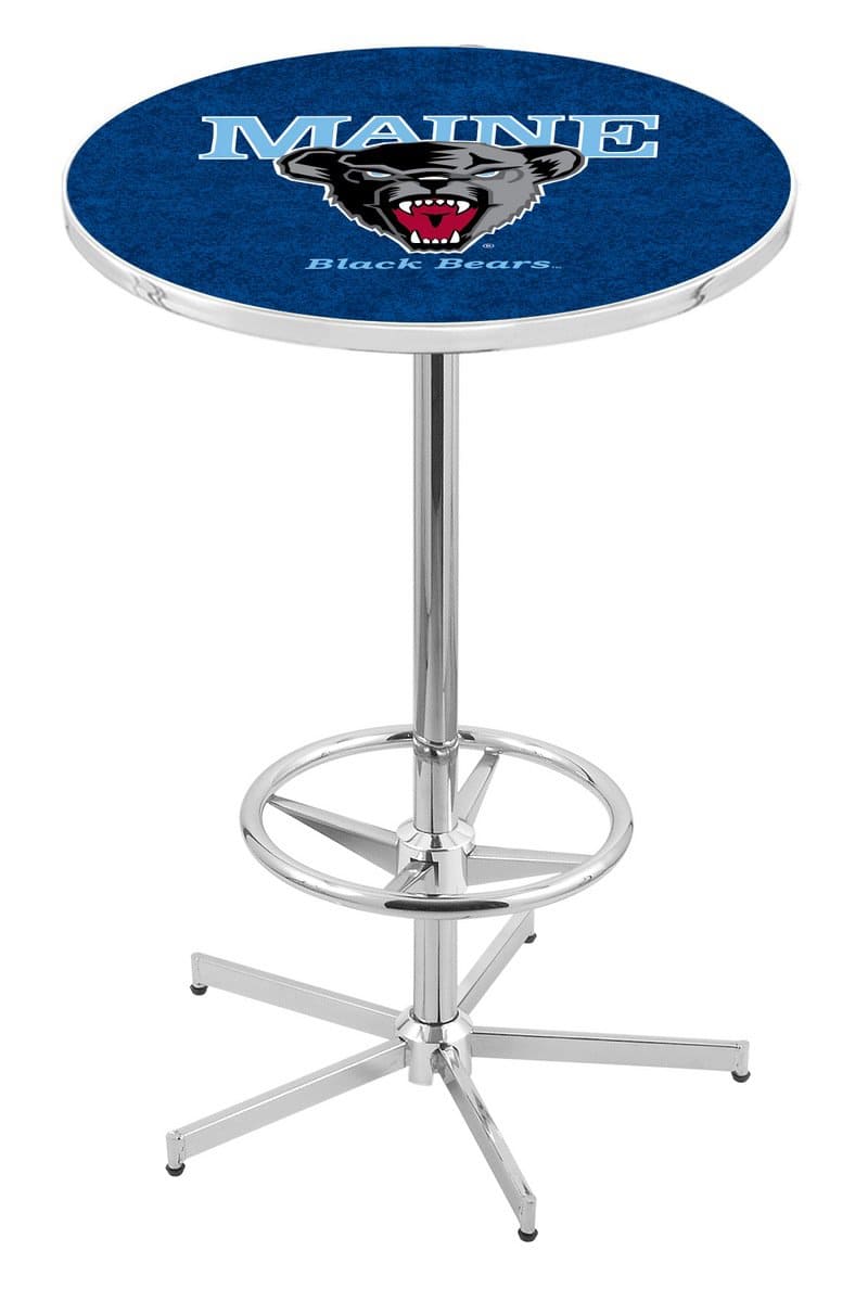 University of Maine 42-Inch Pub Table with 36-Inch Top, Star Base Base, and Chrome Finish 1 University of Maine 42-Inch Pub Table with 36-Inch Top, Star Base Base, and Chrome Finish