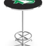 University of North Dakota 42-Inch Pub Table with 30-Inch Top, Star Base Base, and Chrome Finish