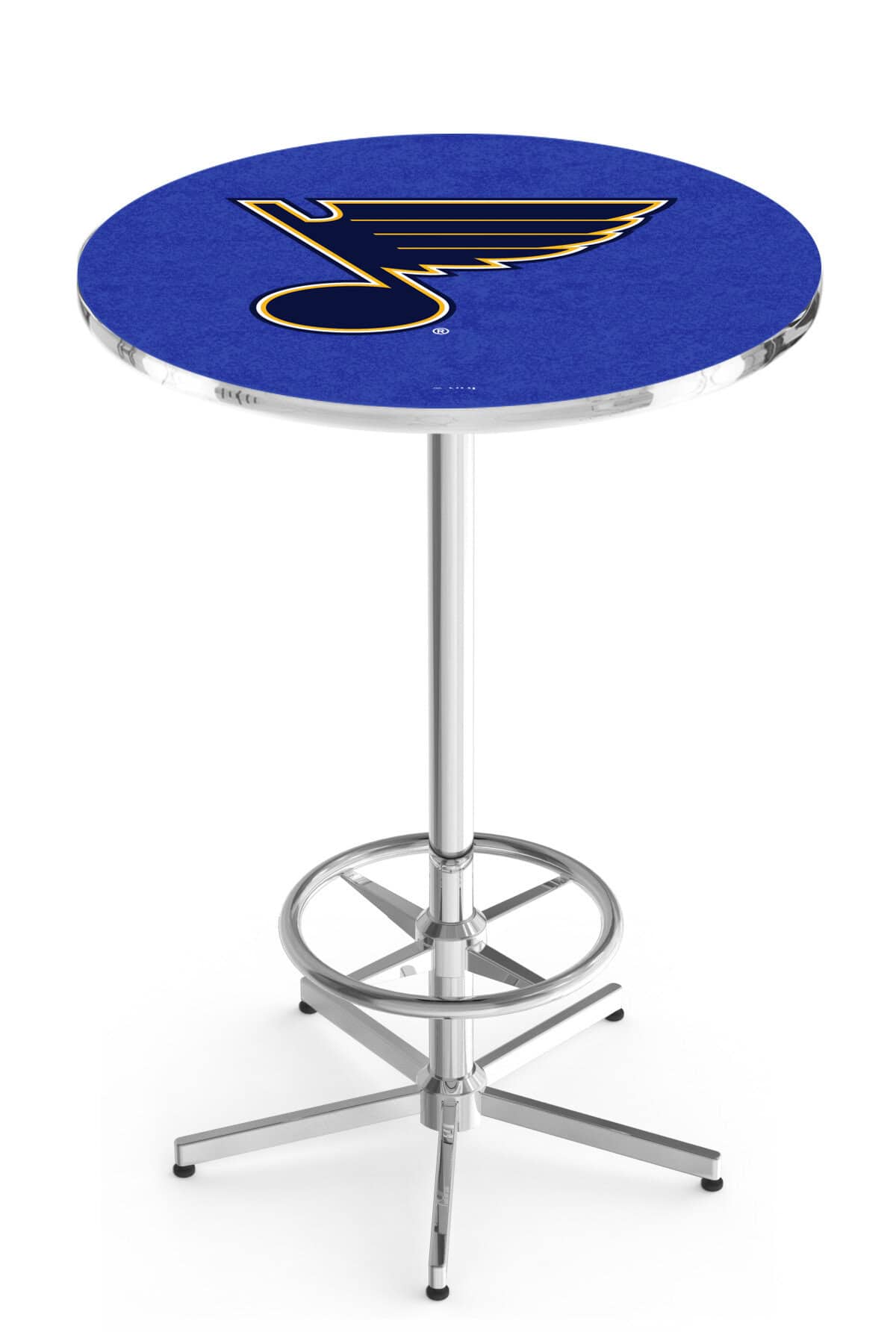 St Louis Blues 42-Inch Pub Table with 30-Inch Top, Star Base Base, and Chrome Finish 1 St Louis Blues 42-Inch Pub Table with 30-Inch Top, Star Base Base, and Chrome Finish