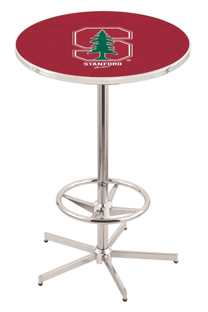 Stanford University 42-Inch Pub Table with 36-Inch Top, Star Base Base, and Chrome Finish 1 Stanford University 42-Inch Pub Table with 36-Inch Top, Star Base Base, and Chrome Finish