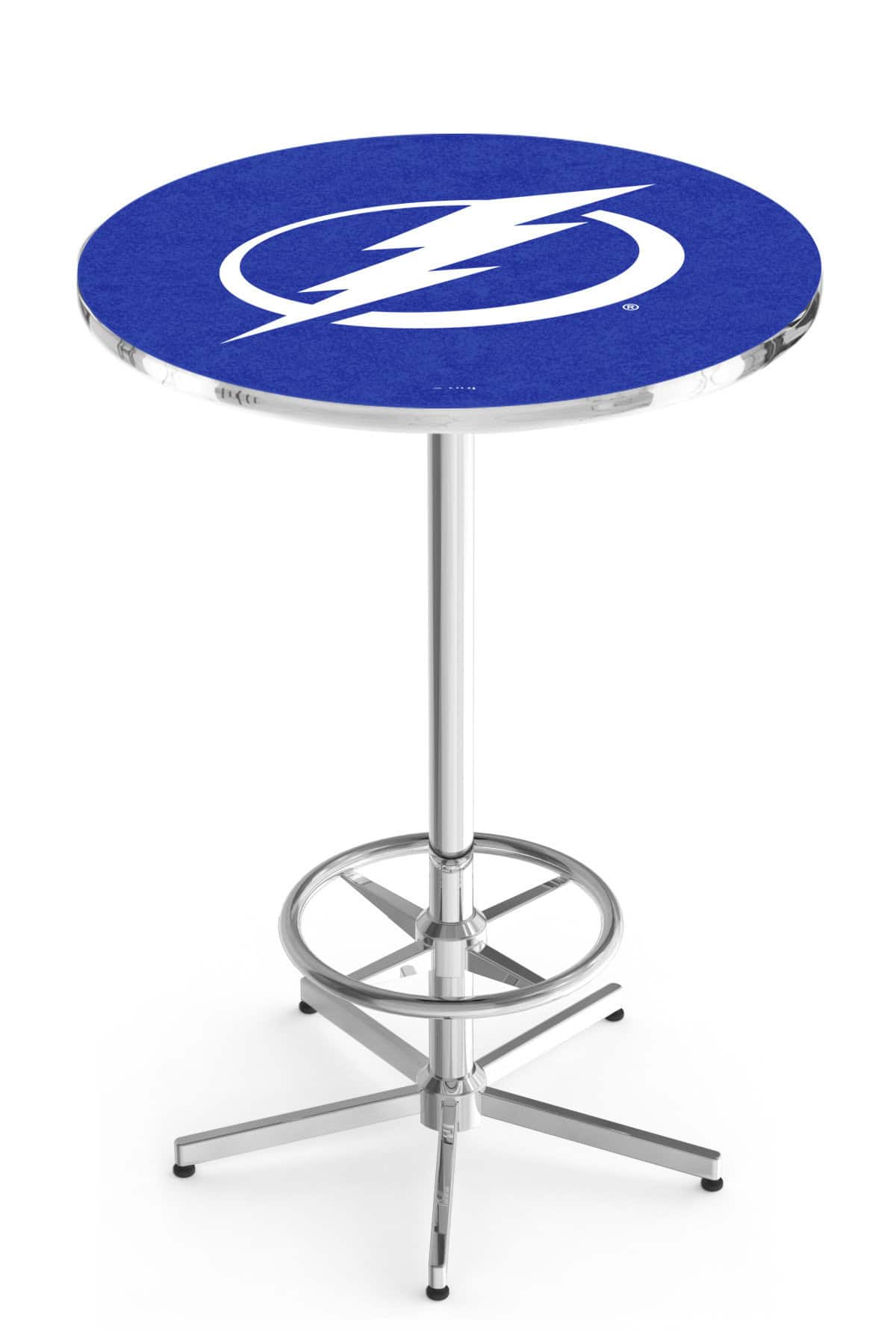 Tampa Bay Lightning 42-Inch Pub Table with 36-Inch Top, Star Base Base, and Chrome Finish 1 Tampa Bay Lightning 42-Inch Pub Table with 36-Inch Top, Star Base Base, and Chrome Finish