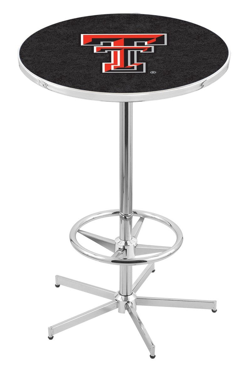 Texas Tech University 42-Inch Pub Table with 30-Inch Top, Star Base Base, and Chrome Finish 1 Texas Tech University 42-Inch Pub Table with 30-Inch Top, Star Base Base, and Chrome Finish