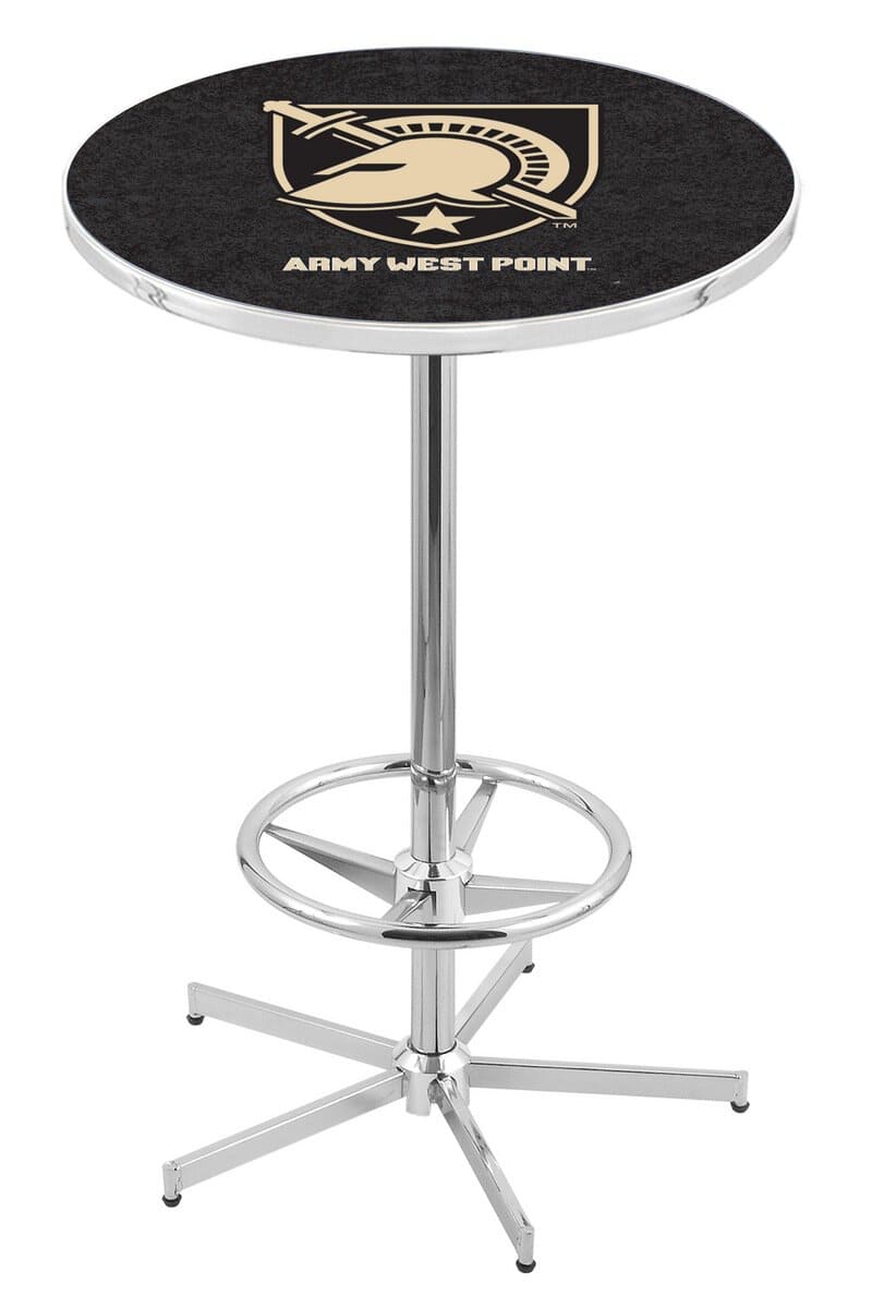 US Military Academy 42-Inch Pub Table with 36-Inch Top, Star Base Base, and Chrome Finish 1 US Military Academy 42-Inch Pub Table with 36-Inch Top, Star Base Base, and Chrome Finish