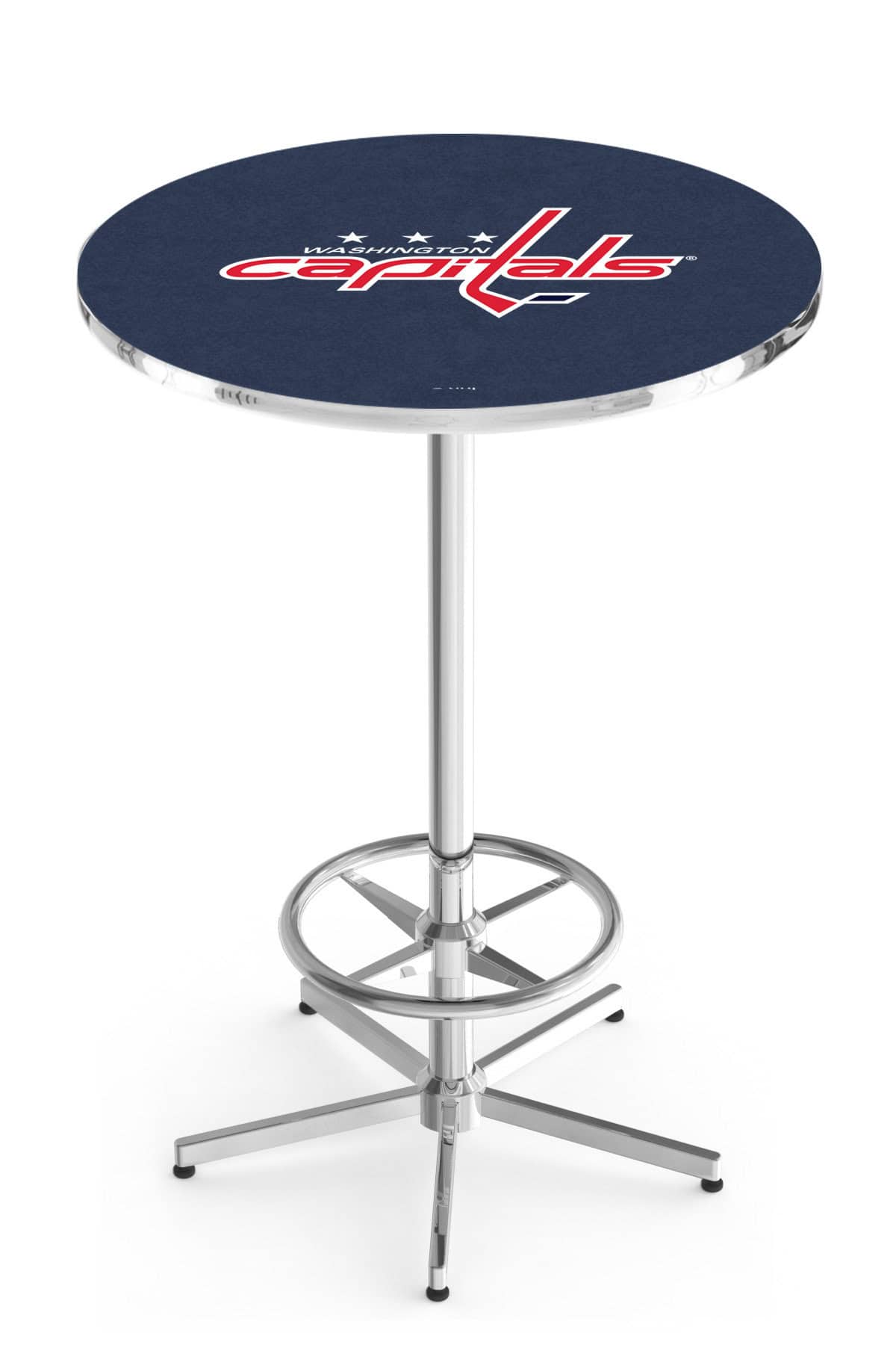 Washington Capitals 42-Inch Pub Table with 36-Inch Top, Star Base Base, and Chrome Finish 1 Washington Capitals 42-Inch Pub Table with 36-Inch Top, Star Base Base, and Chrome Finish