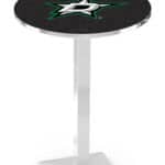Dallas Stars 42-Inch Pub Table with 36-Inch Top, Square Base Base, and Chrome Finish 4 Dallas Stars 42-Inch Pub Table with 36-Inch Top, Square Base Base, and Chrome Finish