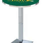 North Dakota State University 36-Inch Pub Table with 30-Inch Top, Square Base Base, and Chrome Finish (Green Top) 4 North Dakota State University 36-Inch Pub Table with 30-Inch Top, Square Base Base, and Chrome Finish (Green Top)