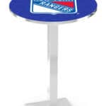 New York Rangers 42-Inch Pub Table with 36-Inch Top, Square Base Base, and Chrome Finish 4 New York Rangers 42-Inch Pub Table with 36-Inch Top, Square Base Base, and Chrome Finish