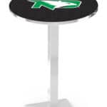 University of North Dakota 42-Inch Pub Table with 36-Inch Top, Square Base Base, and Chrome Finish