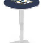 Nashville Predators 42-Inch Pub Table with 30-Inch Top, Square Base Base, and Chrome Finish 4 Nashville Predators 42-Inch Pub Table with 30-Inch Top, Square Base Base, and Chrome Finish