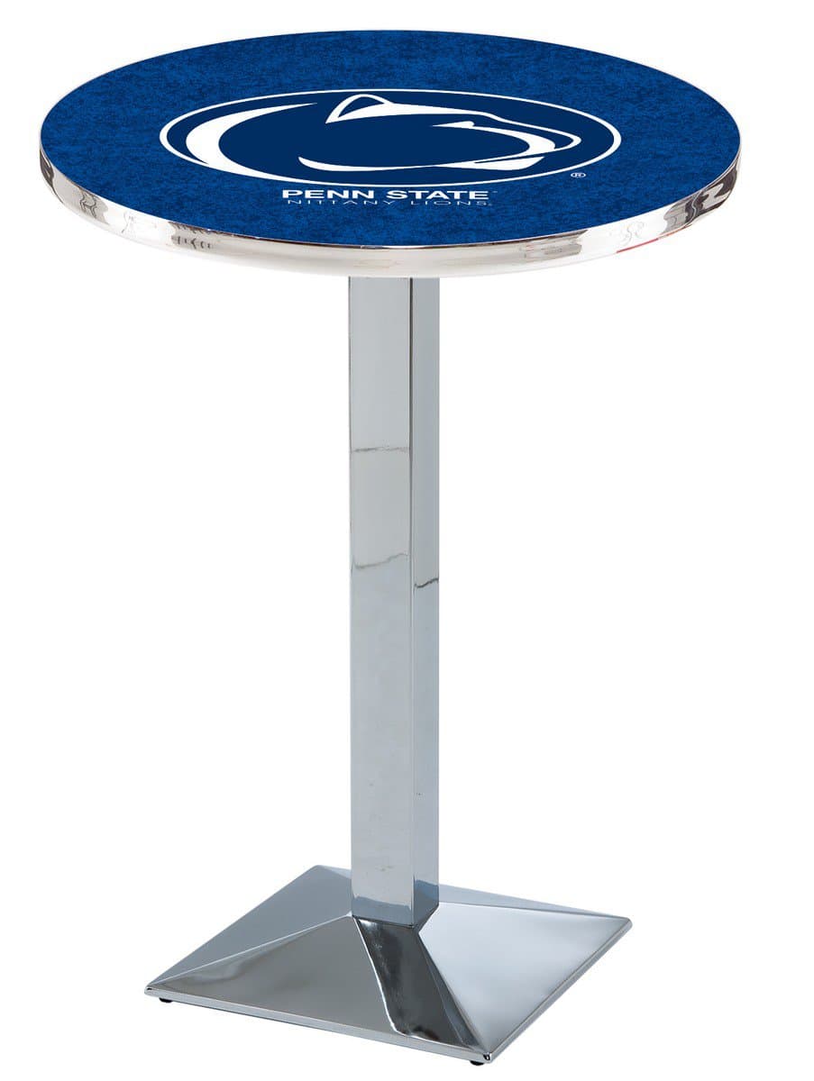 Pennsylvania State University 42-Inch Pub Table with 30-Inch Top, Square Base Base, and Chrome Finish 1 Pennsylvania State University 42-Inch Pub Table with 30-Inch Top, Square Base Base, and Chrome Finish
