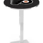 Philadelphia Flyers 42-Inch Pub Table with 36-Inch Top, Square Base Base, and Chrome Finish 4 Philadelphia Flyers 42-Inch Pub Table with 36-Inch Top, Square Base Base, and Chrome Finish