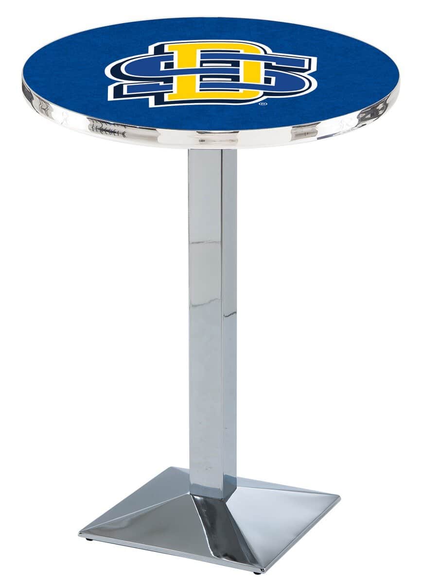 South Dakota State University 36-Inch Pub Table with 36-Inch Top, Square Base Base, and Chrome Finish 1 South Dakota State University 36-Inch Pub Table with 36-Inch Top, Square Base Base, and Chrome Finish